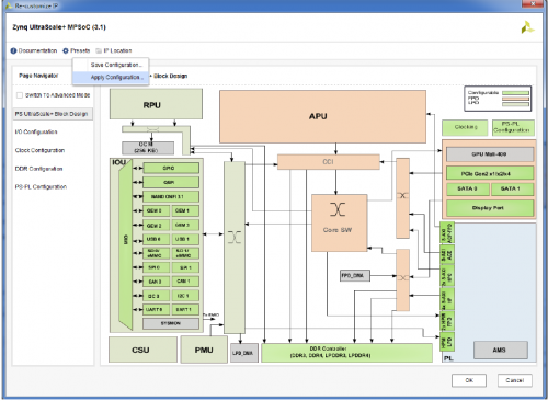 zynq mpsoc 核导入配置文件